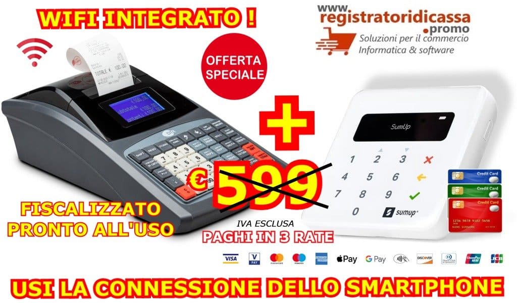 DTR D-CASH + RT WIFI + SUMUP