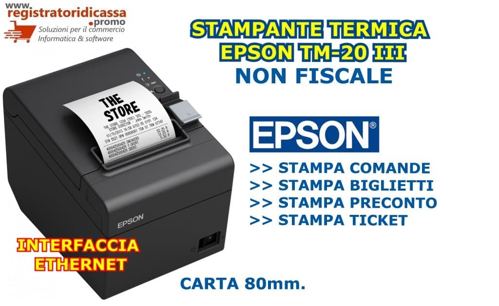 STAMPANTE TERMICA EPSON TM-20III ETHERNET