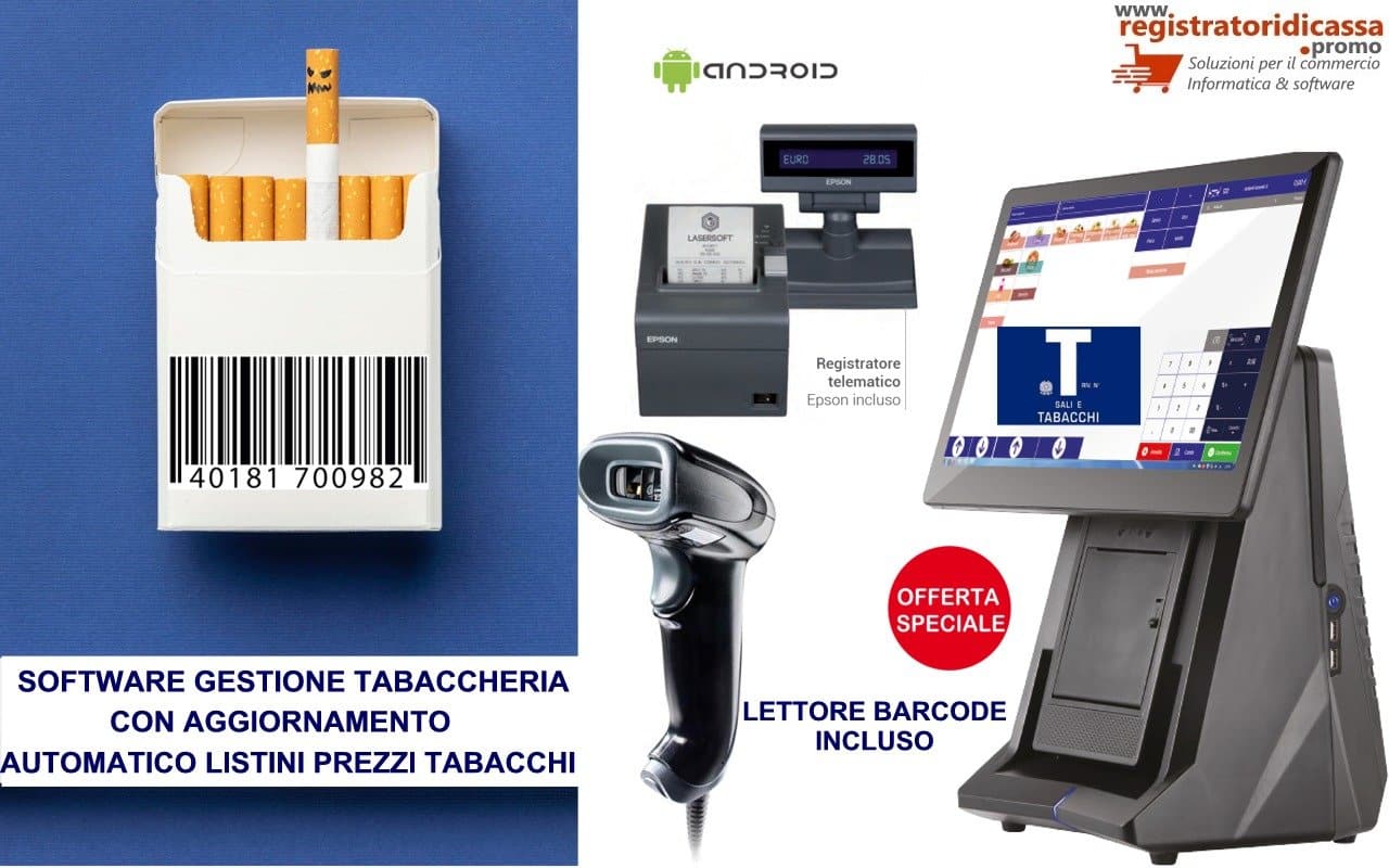CASSA TOUCHSCREEN GESTIONE TABACCHERIA