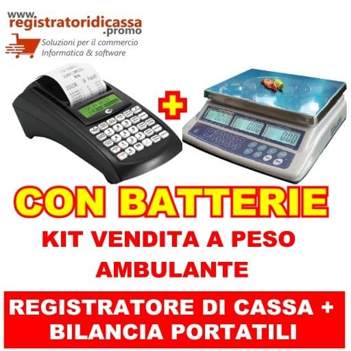 REGISTRATORE DI CASSA PORTATILE CON BILANCIA