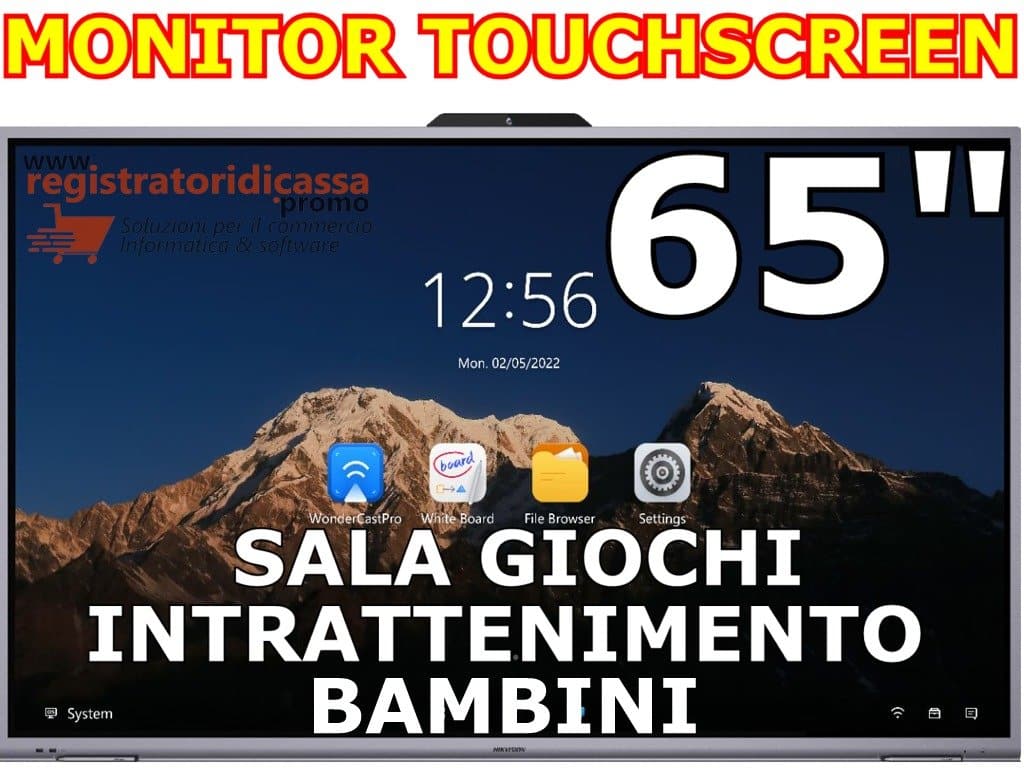 MONITOR INTERATTIVO BAMBINI TOUCHSCREEN 65