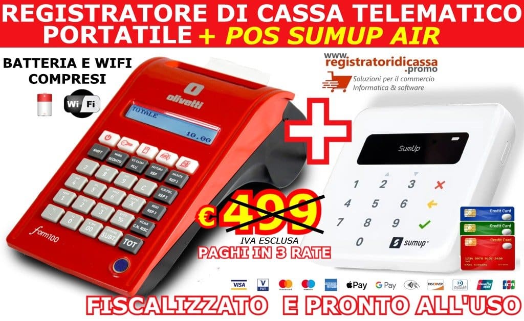 OLIVETTI FORM 100 KIT AMBULANTI CON POS SUMUP