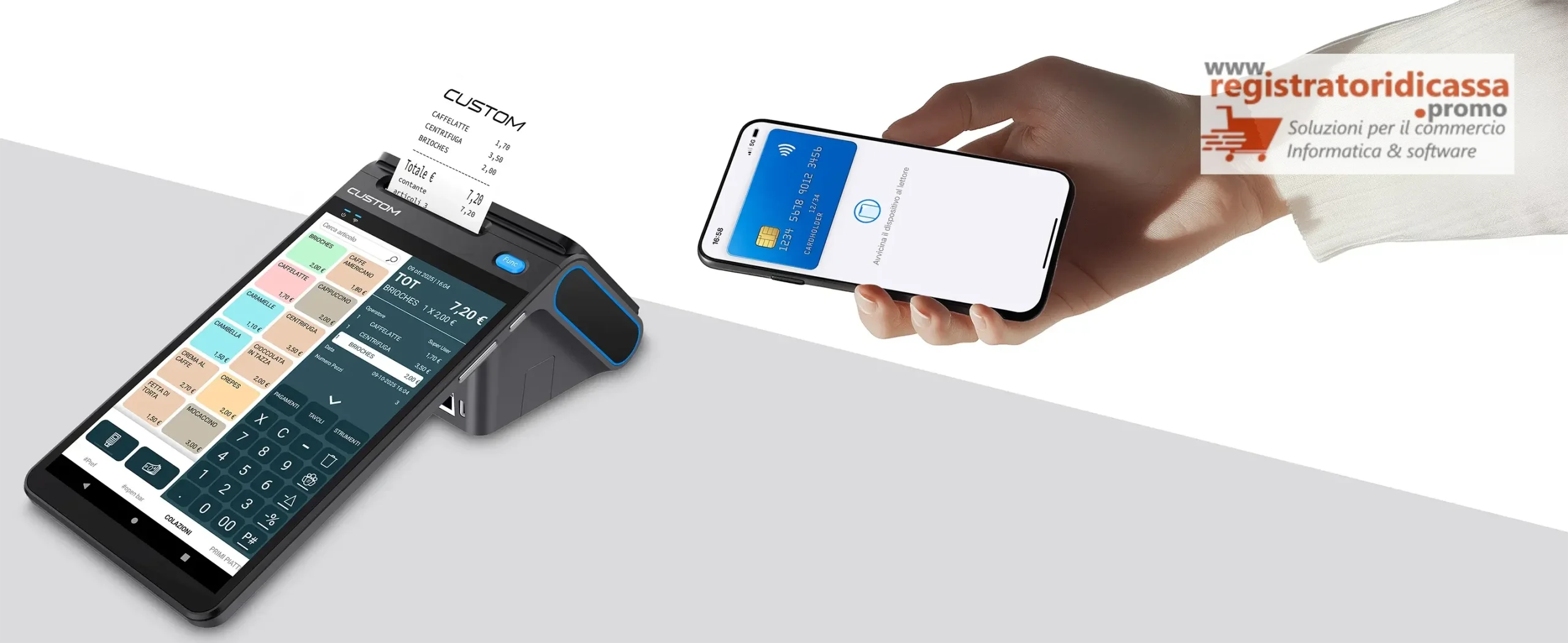 Registratore di cassa con POS INTEGRATO